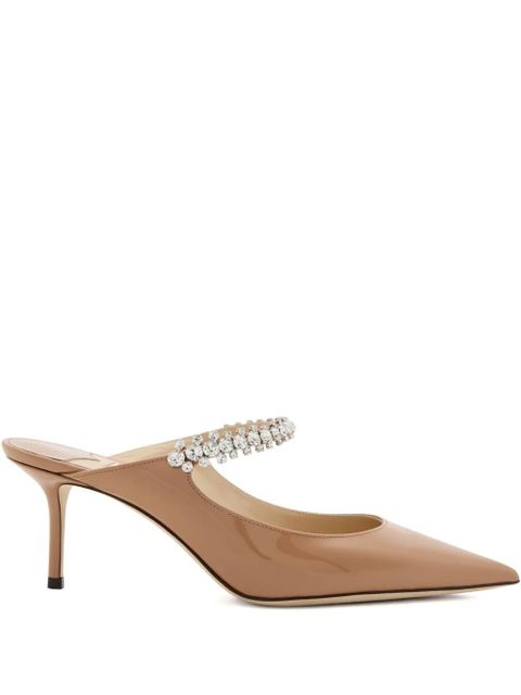 Jimmy Choo 65mm Bing crystal-embellished mules - Neutrals - zdjęcie produktu nr 1