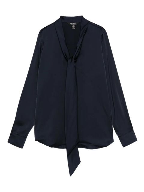 Lauren Ralph Lauren neck-tie long-sleeve blouse - Blue - zdjęcie produktu nr 1