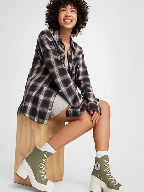 Converse trampki Chuck 70 De Luxe Heel kolor zielony A11899C