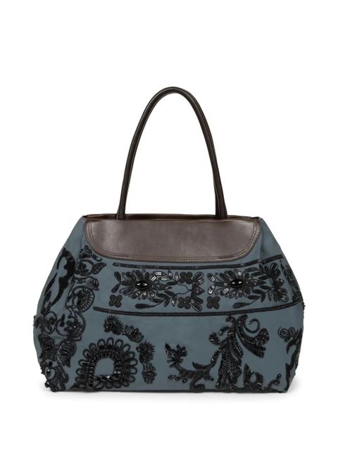 DRIES VAN NOTEN embroidered shoulder bag - Blue