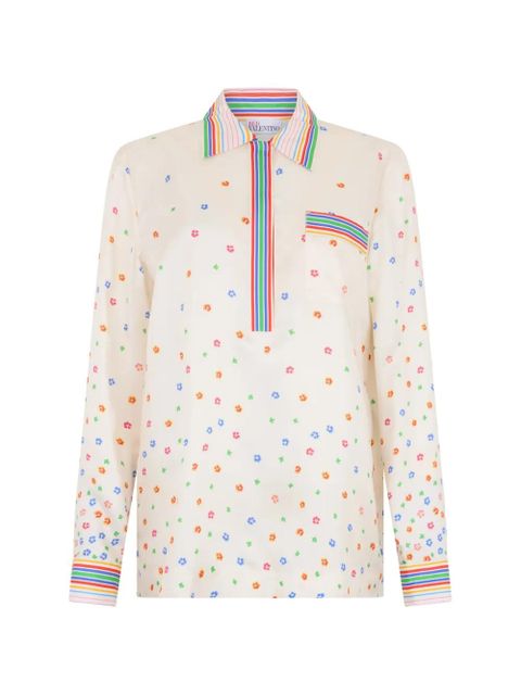 Valentino Garavani floral-print shirt - Neutrals - zdjęcie produktu nr 1