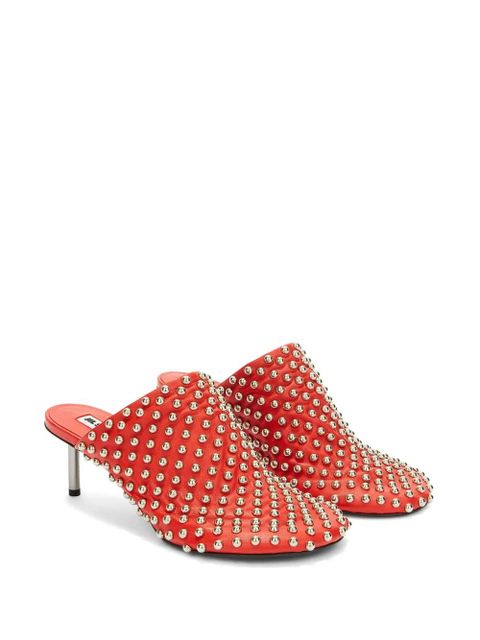 Jil Sander studded mules - Red - zdjęcie produktu nr 2