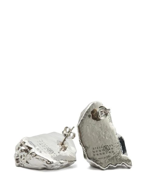 MM6 Maison Margiela rock-shaped earrings - Silver
