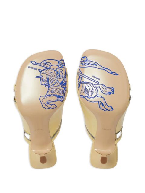 Burberry 85mm decorative-zip leather sandals - Yellow