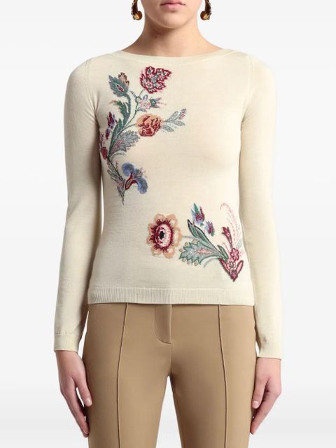 ETRO floral-jacquard sweater - Neutrals - zdjęcie produktu nr 2