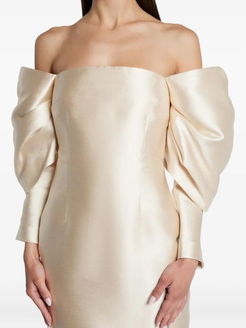 Solace London off-shoulder dress - Neutrals