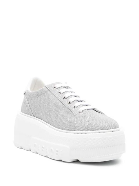 Casadei Nexus Cas25 platform lace-up sneakers - Silver - zdjęcie produktu nr 2