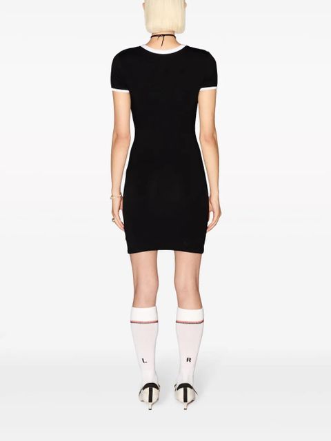 AMBUSH contrast-trim ribbed minidress - Black