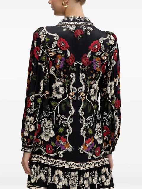 FARM Rio Rococo Flowers mini dress - Black