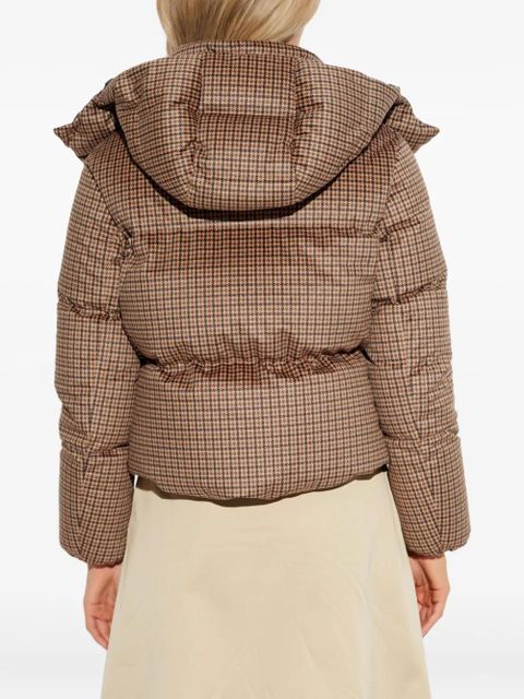 Moncler Quierzy houndstooth-pattern padded jacket - Brown