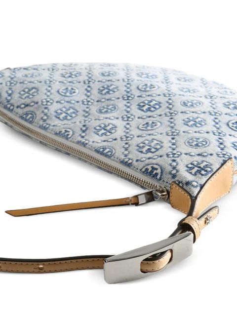 Tory Burch small logo-patterned tote bag - Blue