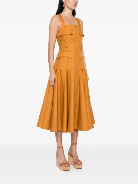 ZIMMERMANN pocket utility midi dress - Orange
