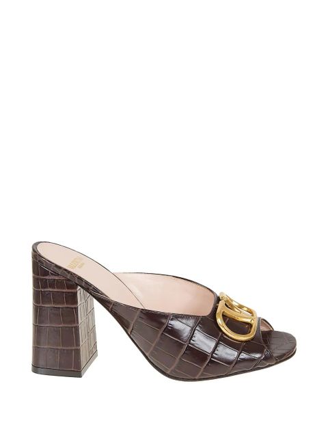 Valentino Garavani logo-detail heeled sandals - Brown - zdjęcie produktu nr 1