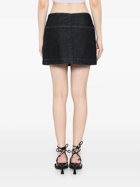 ZIMMERMANN crush denim mini skirt - Blue