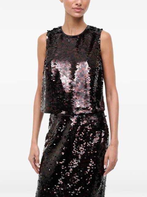 STAUD sequin sleeveless top - Black - zdjęcie produktu nr 1