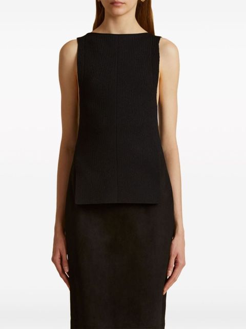 KHAITE The Evelyn ribbed tank top - Black - zdjęcie produktu nr 2