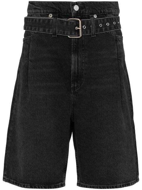 AGOLDE Reworked '90s belted denim shorts - Black