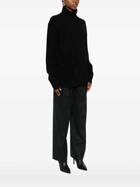 TOTEME roll-neck cashmere sweater - Black
