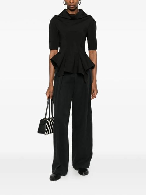 KHAITE Pippa cowl-neck blouse - Black - zdjęcie produktu nr 2