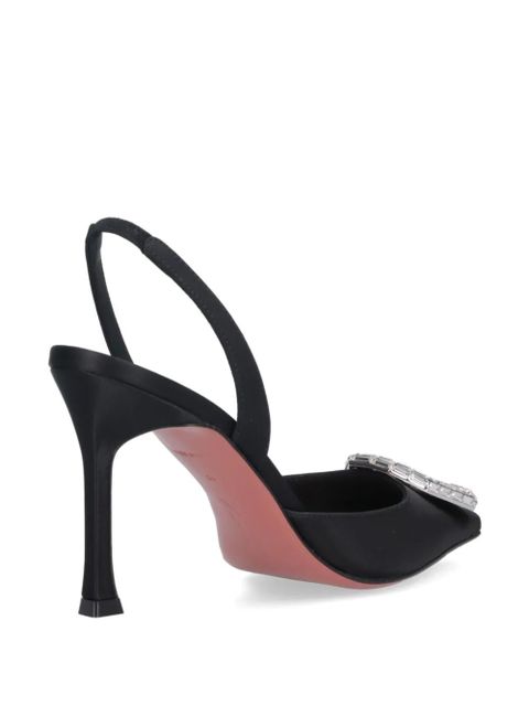 Amina Muaddi 105mm Camelia pumps - Black