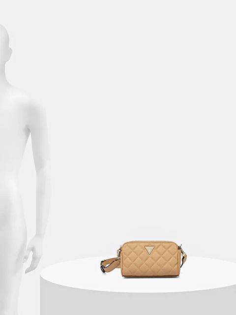 Guess torebka kolor beżowy HWEQG9 50973