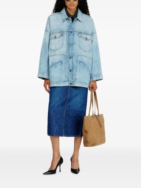 Diesel DE-LIN bartack-stitch denim jacket - Blue - zdjęcie produktu nr 2