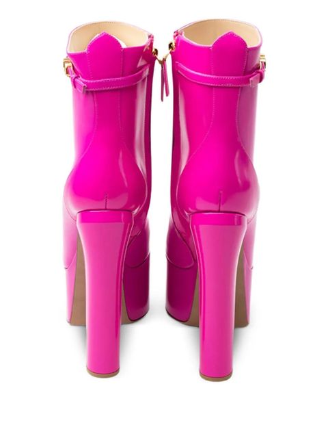 Valentino Garavani 160mm platform buckle boots - Pink - zdjęcie produktu nr 2