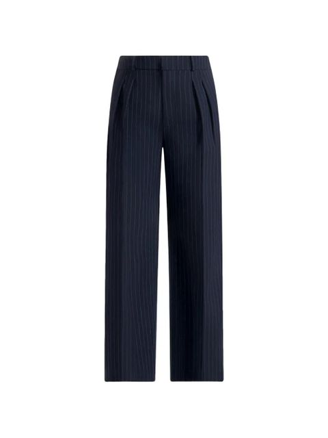 Manière De Voir Julie pinstripe-print pleated tailored trousers - Blue - zdjęcie produktu nr 1