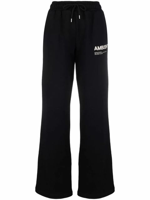 AMBUSH logo-print fleece track pants - Black - zdjęcie produktu nr 1