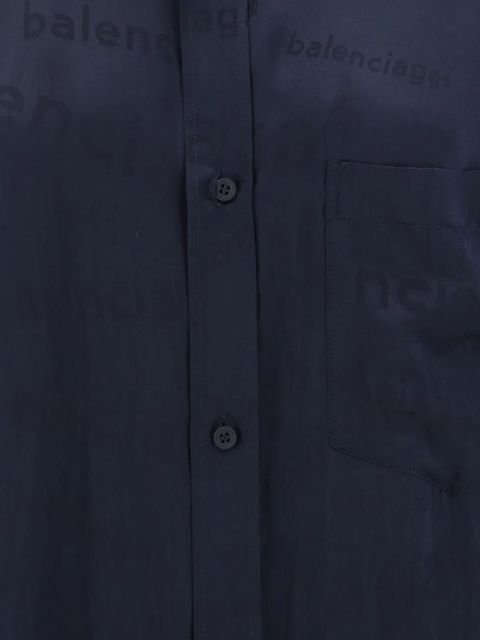 Balenciaga logo-jacquard shirt - Black