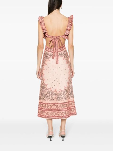 ZIMMERMANN Matchmaker Frilled midi dress - Pink - zdjęcie produktu nr 2