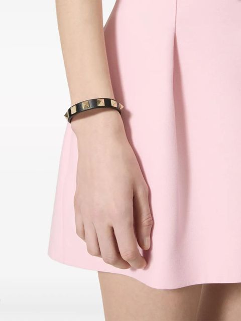 Valentino Garavani Rockstud leather bracelet - Black