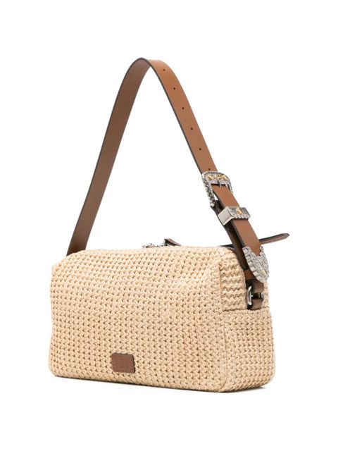 PINKO Love Birds buckle-detail shoulder bag - Neutrals