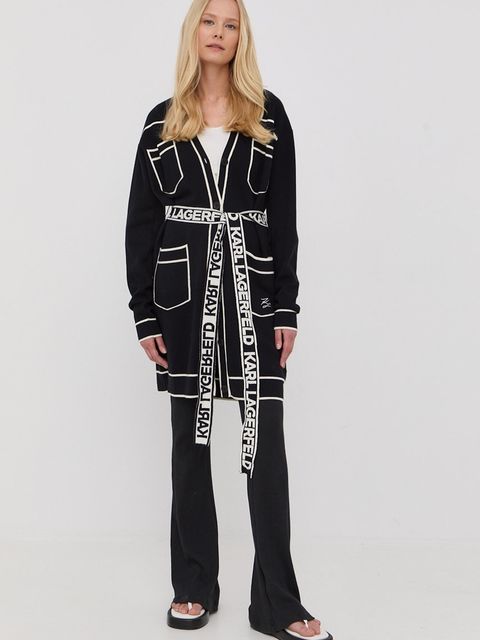 Karl Lagerfeld kardigan z domieszką wełny 221W2003