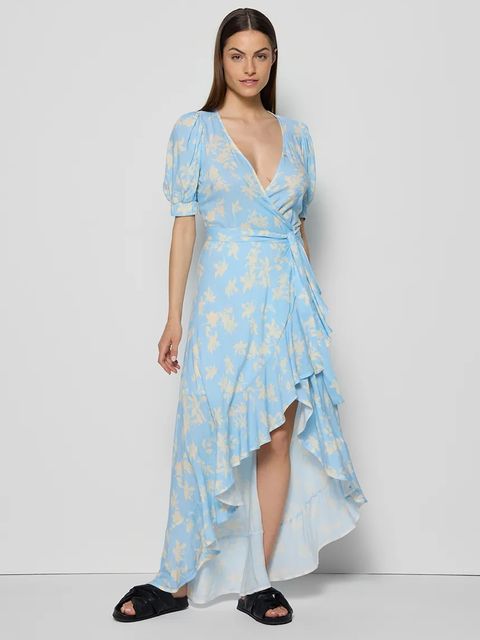 Bizuu sukienka ISLAY kolor niebieski midi rozkloszowana ISLAY BŁĘKITNY - zdjęcie produktu nr 1