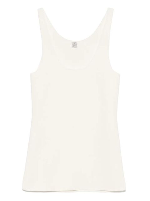 TOTEME compact-knit tank top - White - zdjęcie produktu nr 1
