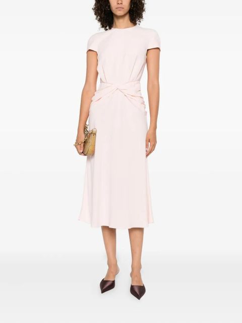 Alexander McQueen twist-detail midi dress - Pink