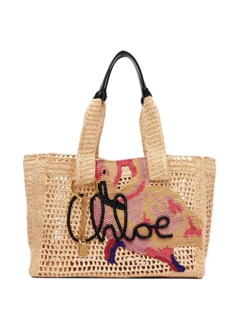 Chloé Summer Banana crochet appliqué tote bag - Neutrals - zdjęcie produktu nr 1