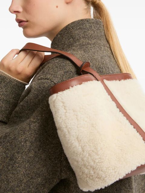 Yves Salomon mini Merino bucket bag - Neutrals - zdjęcie produktu nr 2