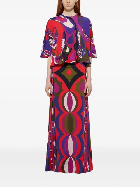 PUCCI Orchidee-print blouse - Red