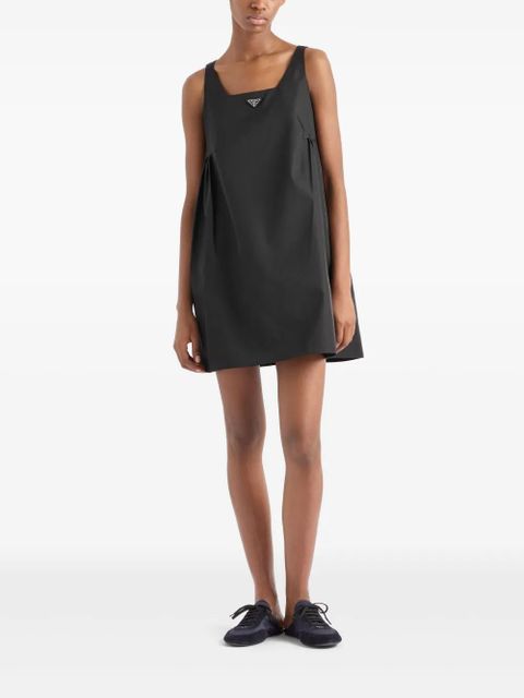 Prada triangle-logo mini dress - Black
