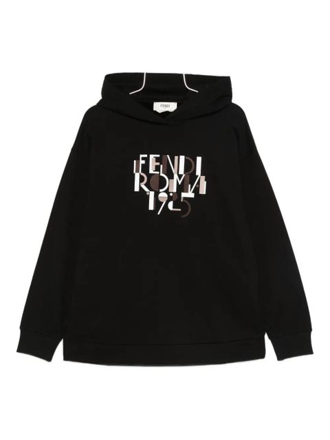 FENDI logo-print hoodie - Black - zdjęcie produktu nr 2