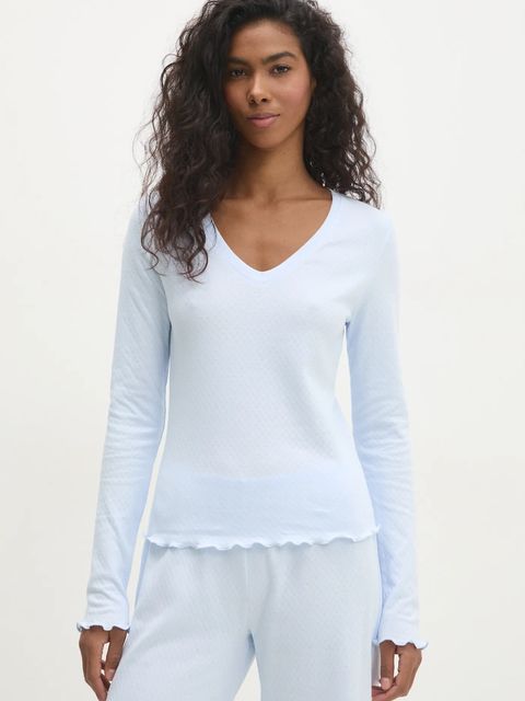 Answear Lab piżama bawełniana kolor niebieski bawełniana - zdjęcie produktu nr 2