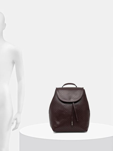 Calvin Klein plecak damski kolor bordowy mały wzorzysty LV04F3271G