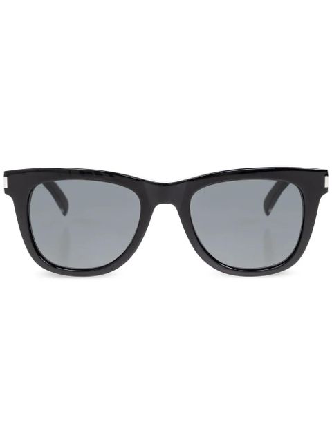 Saint Laurent Eyewear logo-engraved sunglasses - Black - zdjęcie produktu nr 1
