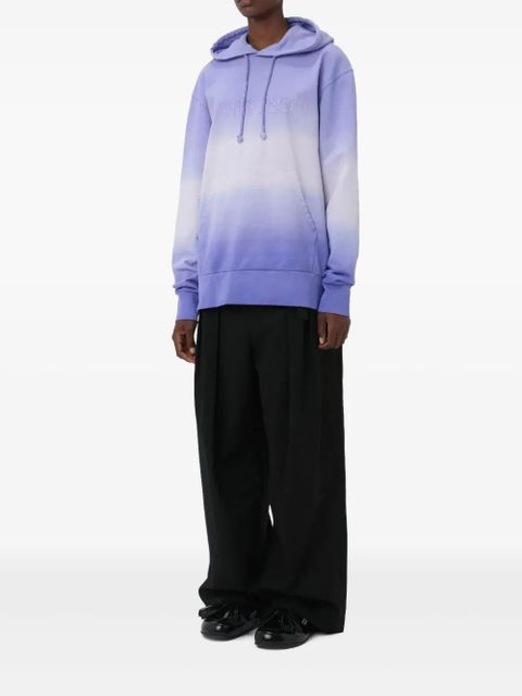 JW Anderson logo-embroidered gradient hoodie - Purple