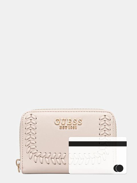 Guess portfel TATUM damski kolor beżowy SWNG96 67140