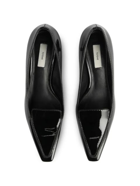 TOTEME patent loafer pumps - Black