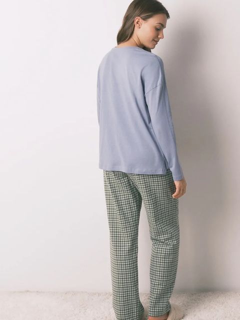 women'secret komplet piżamowy bawełniany damska kolor niebieski bawełniana 3592478 - zdjęcie produktu nr 2