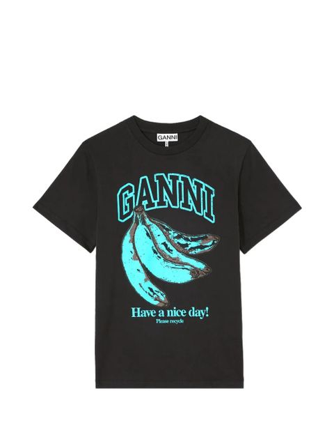 GANNI graphic-print T-shirt - Grey - zdjęcie produktu nr 2